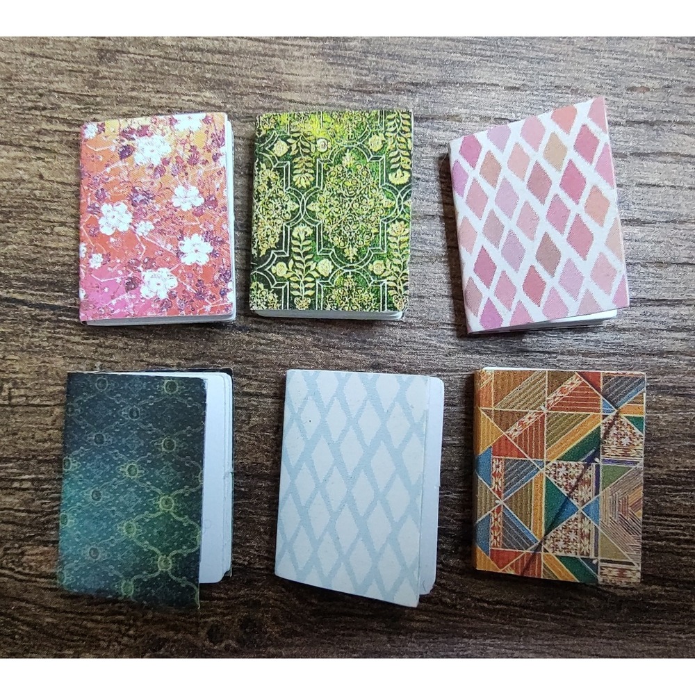 1:12 Dollhouse Miniature Notebook Lot Of 6
